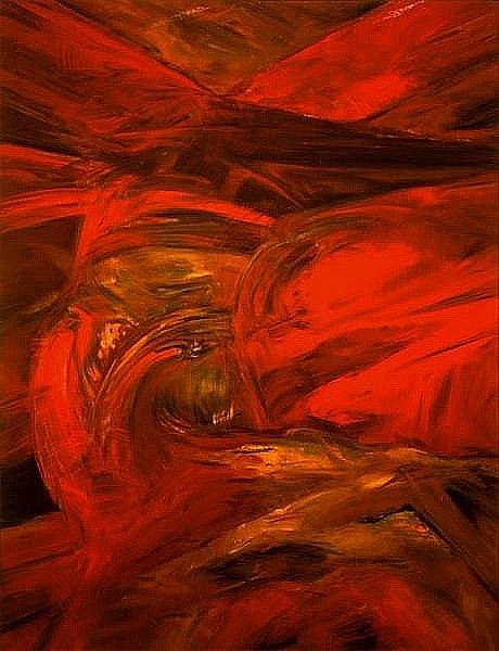 Fureur écarlate - 1988 - huile sur toile, 116x89